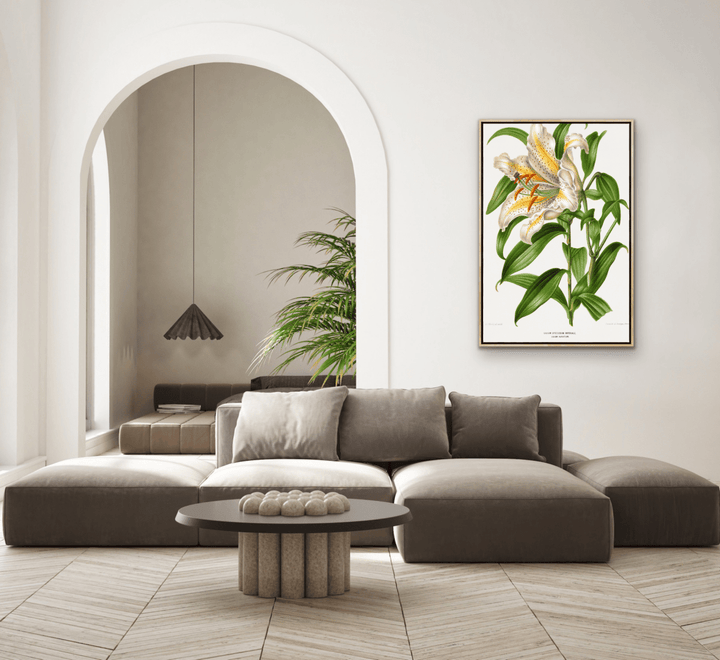 Lilium Speciosum Imperiale, Lilium Auratum Chromolithograph Plates by Abraham Jacobus Wendel - Stretched Canvas or Wall Art Print - I Heart Wall Art - Poster Print, Canvas Print or Framed Art Print