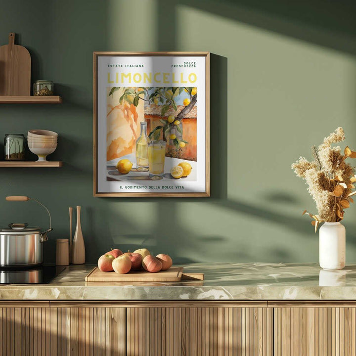 Limoncello, Aquarell, Fresh - Stretched Canvas, Poster or Fine Art Print - I Heart Wall Art - Poster Print, Canvas Print or Framed Art Print