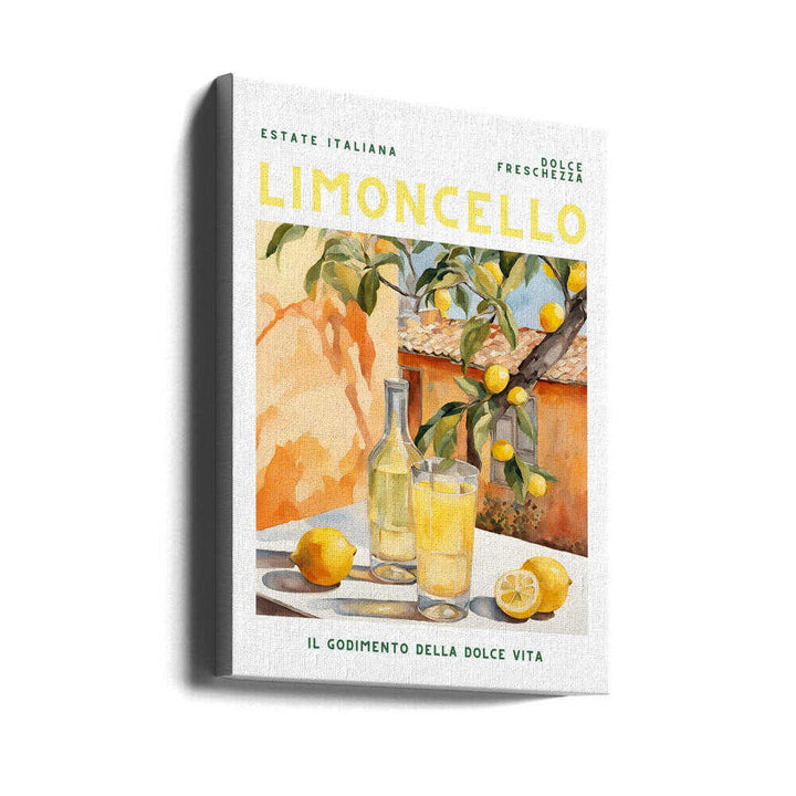 Limoncello, Aquarell, Fresh - Stretched Canvas, Poster or Fine Art Print - I Heart Wall Art - Poster Print, Canvas Print or Framed Art Print
