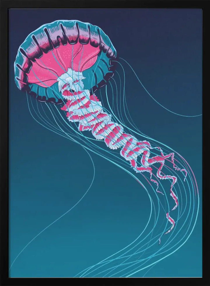 Lions Mane Jellyfish - Stretched Canvas, Poster or Fine Art Print I Heart Wall Art