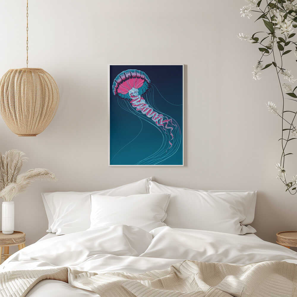 Lions Mane Jellyfish - Stretched Canvas, Poster or Fine Art Print - I Heart Wall Art - Poster Print, Canvas Print or Framed Art Print