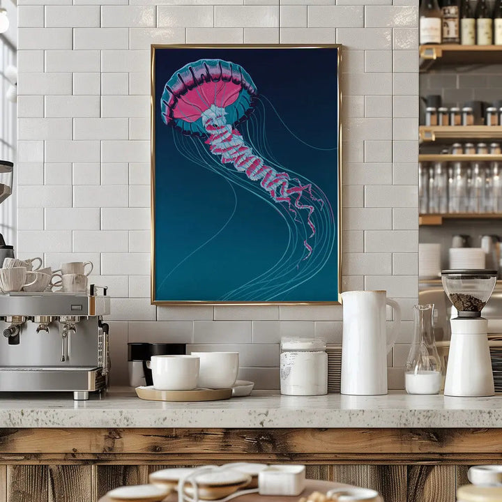 Lions Mane Jellyfish - Stretched Canvas, Poster or Fine Art Print I Heart Wall Art