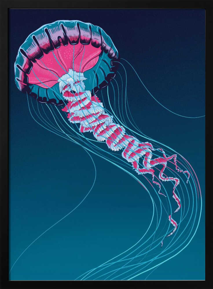 Lions Mane Jellyfish - Stretched Canvas, Poster or Fine Art Print - I Heart Wall Art - Poster Print, Canvas Print or Framed Art Print