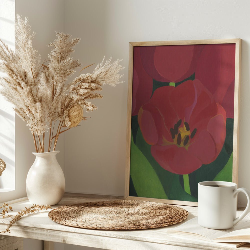 Liten Röd Tulpan - Stretched Canvas, Poster or Fine Art Print - I Heart Wall Art - Poster Print, Canvas Print or Framed Art Print