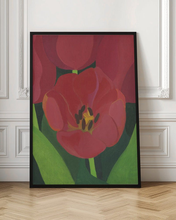 Liten Röd Tulpan - Stretched Canvas, Poster or Fine Art Print - I Heart Wall Art - Poster Print, Canvas Print or Framed Art Print