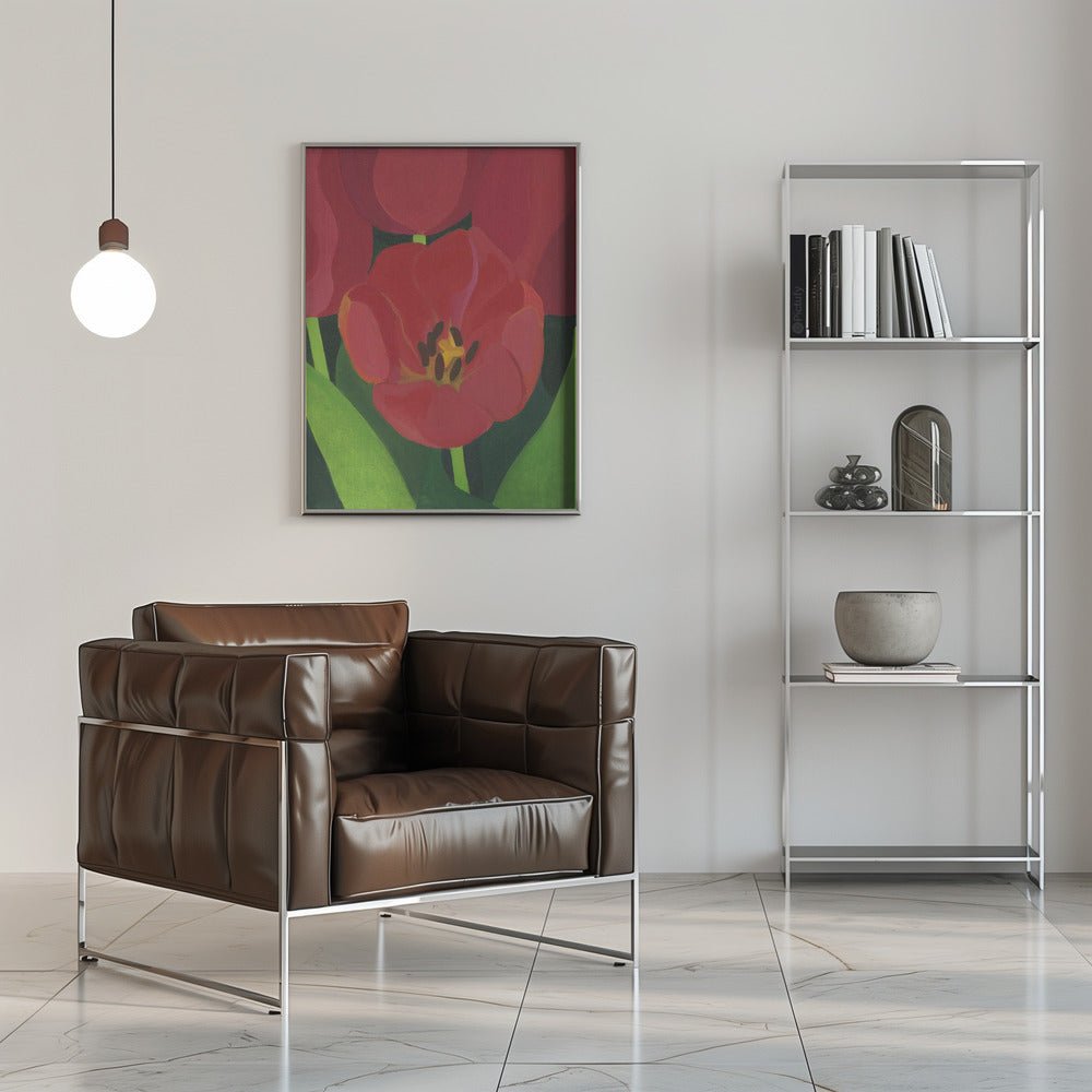 Liten Röd Tulpan - Stretched Canvas, Poster or Fine Art Print - I Heart Wall Art - Poster Print, Canvas Print or Framed Art Print