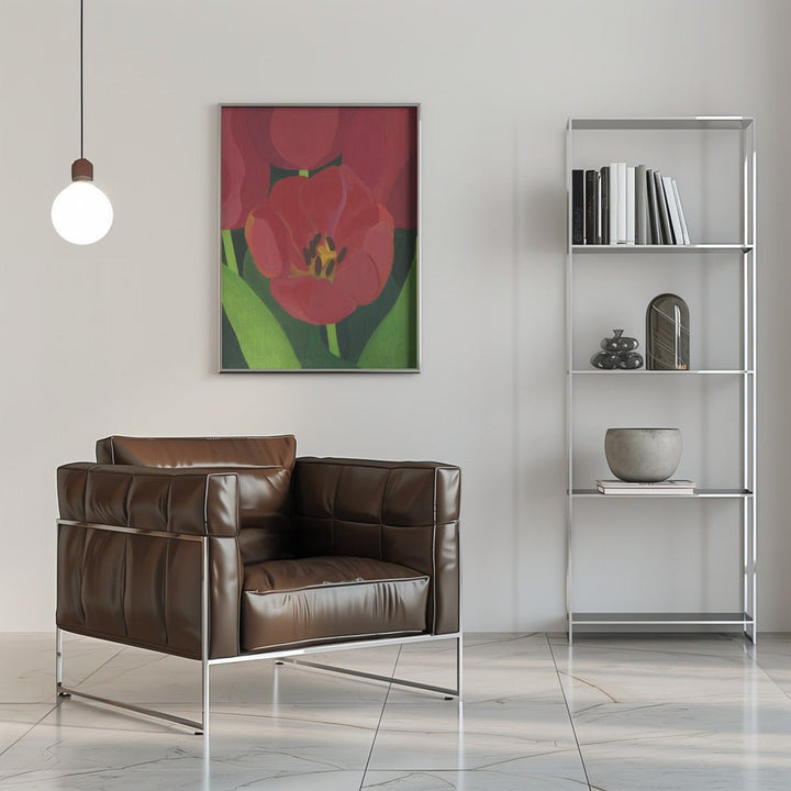 Liten Röd Tulpan - Stretched Canvas, Poster or Fine Art Print - I Heart Wall Art - Poster Print, Canvas Print or Framed Art Print