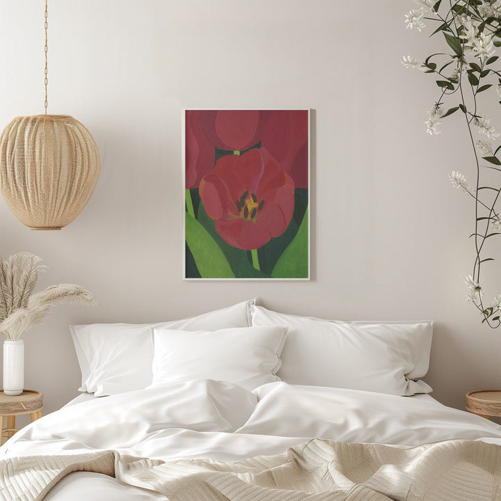 Liten Röd Tulpan - Stretched Canvas, Poster or Fine Art Print - I Heart Wall Art - Poster Print, Canvas Print or Framed Art Print