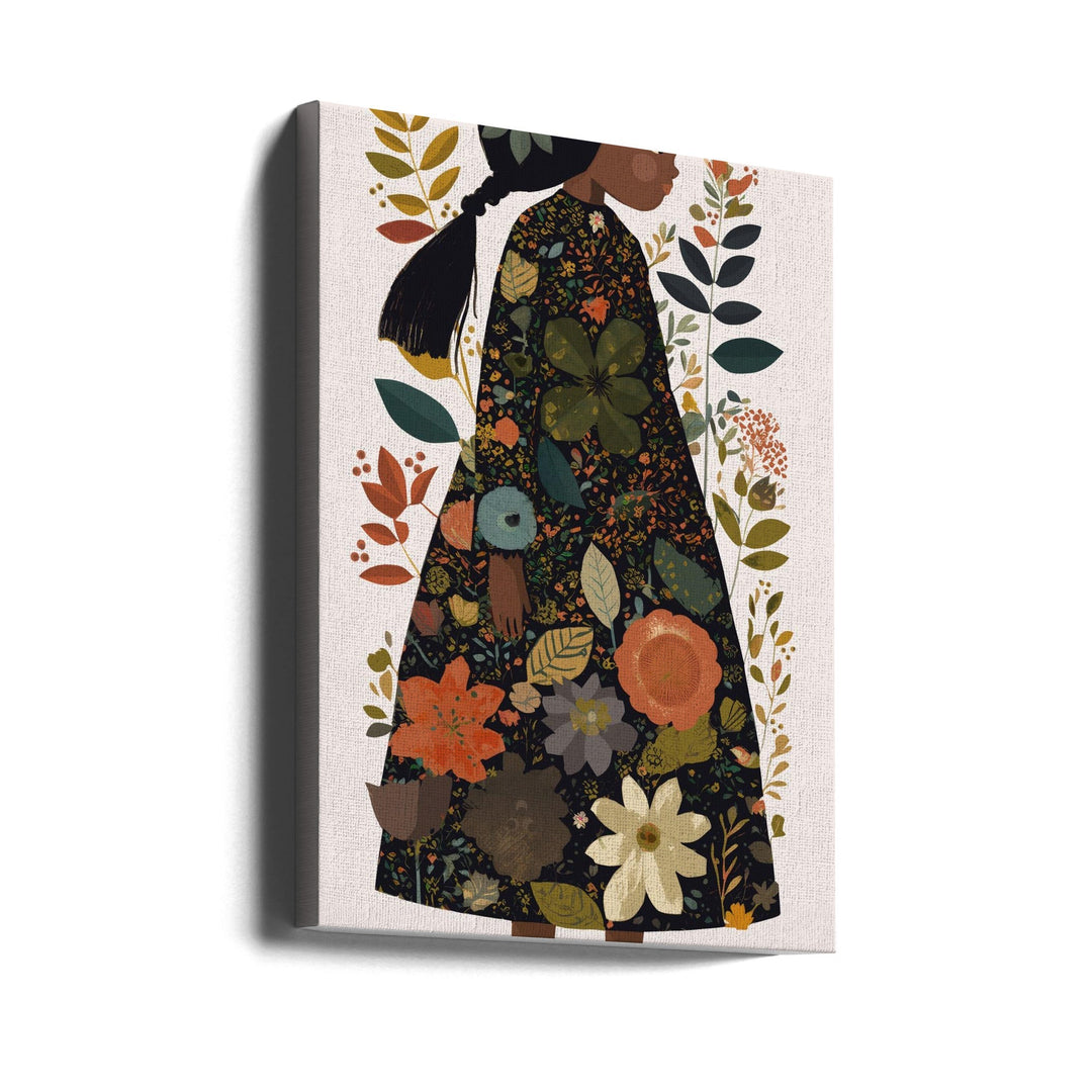 Little Flower Girl - Stretched Canvas, Poster or Fine Art Print I Heart Wall Art