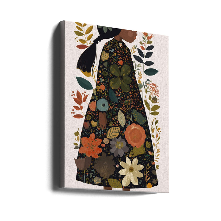Little Flower Girl - Stretched Canvas, Poster or Fine Art Print I Heart Wall Art