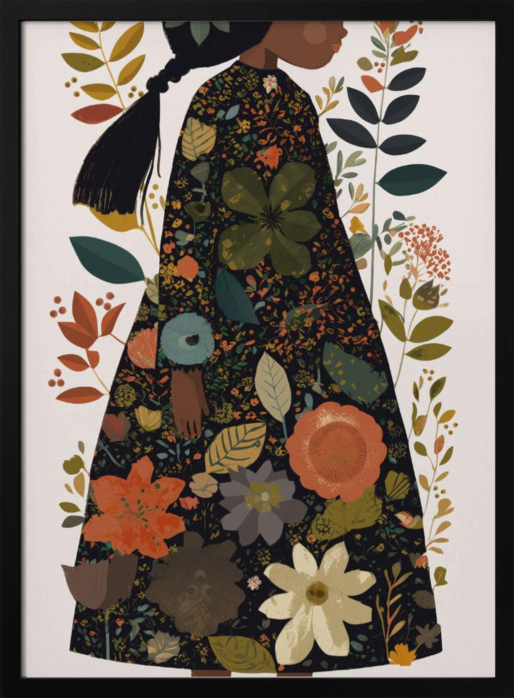 Little Flower Girl - Stretched Canvas, Poster or Fine Art Print I Heart Wall Art