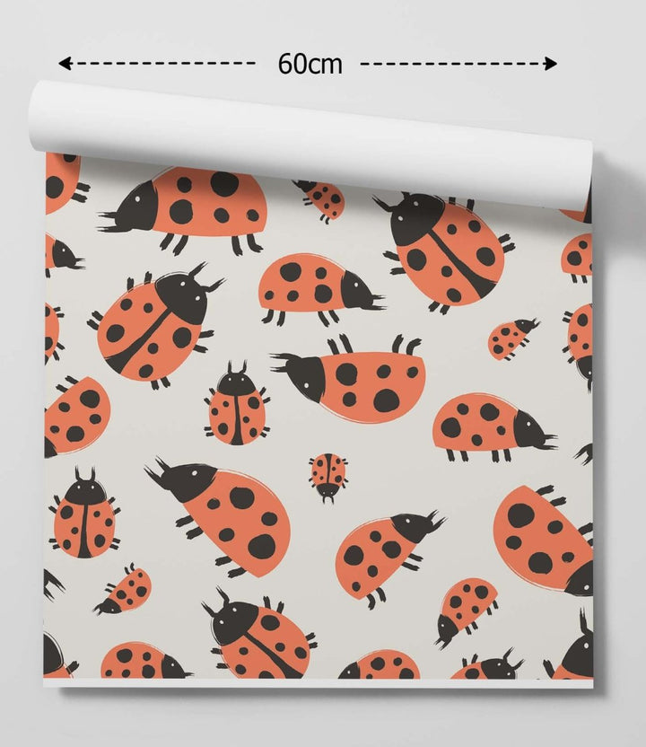 Little Lady Bird - Peel and Stick Removable Wallpaper - I Heart Wall Art - Poster Print, Canvas Print or Framed Art Print