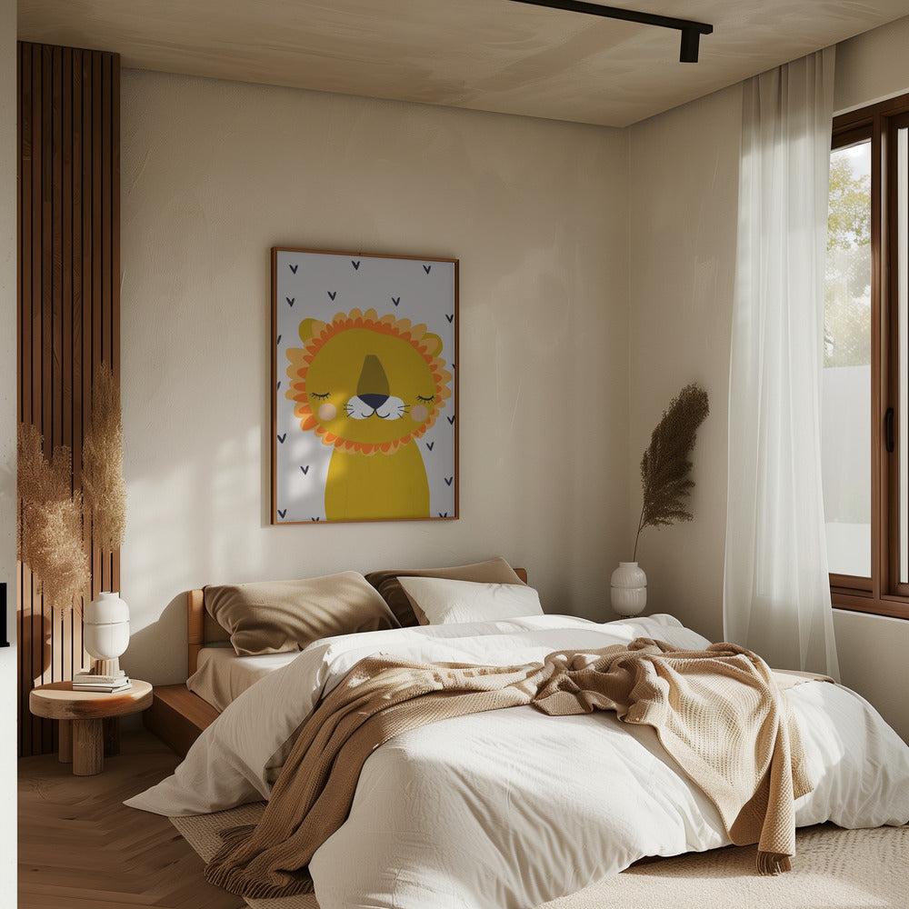Little Lion - Stretched Canvas, Poster or Fine Art Print I Heart Wall Art