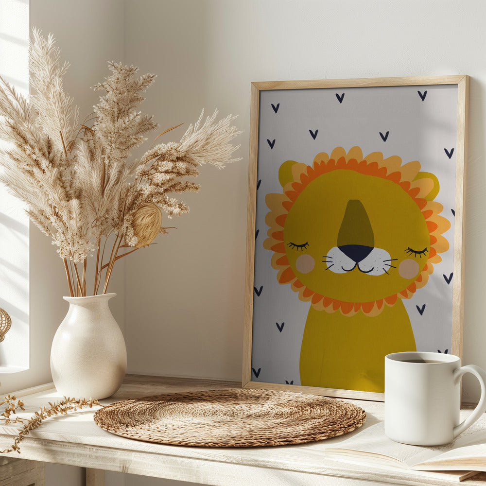 Little Lion - Stretched Canvas, Poster or Fine Art Print I Heart Wall Art