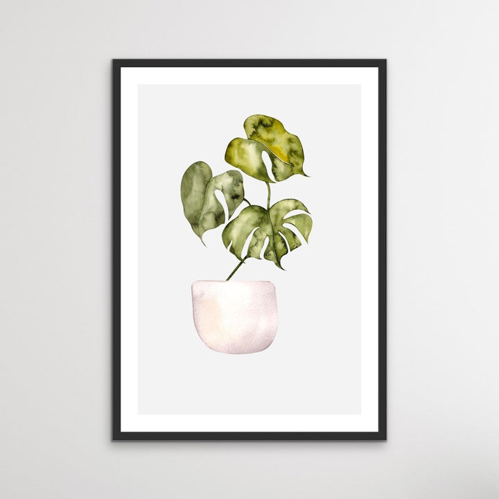 Little Pot Plants - Two Piece Set of Potted Plant Watercolour Illustrations Diptych - I Heart Wall Art