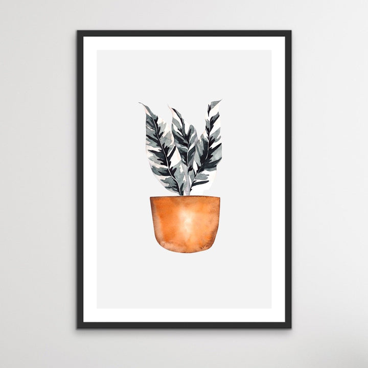 Little Pot Plants - Two Piece Set of Potted Plant Watercolour Illustrations Diptych - I Heart Wall Art