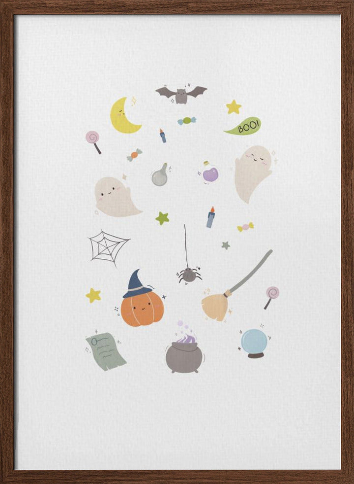 Little Pumpkin In the Halloween - Stretched Canvas, Poster or Fine Art Print I Heart Wall Art