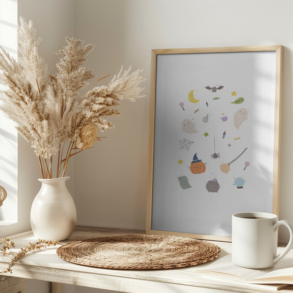 Little Pumpkin In the Halloween - Stretched Canvas, Poster or Fine Art Print I Heart Wall Art