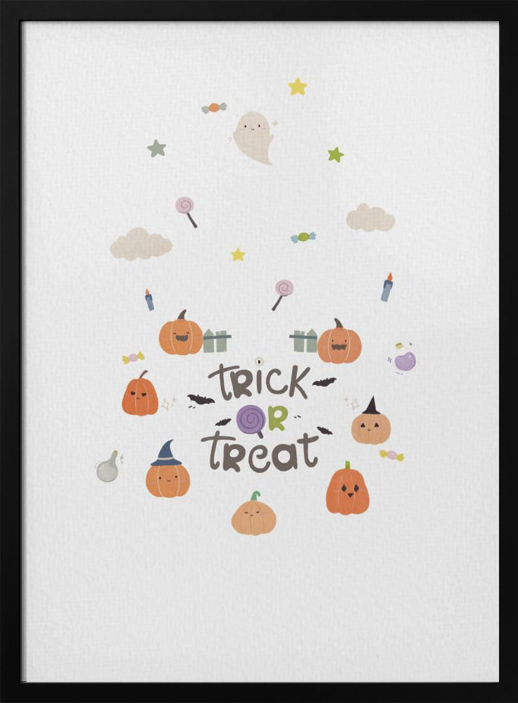Little Pumpkin In the Halloween - Stretched Canvas, Poster or Fine Art Print I Heart Wall Art