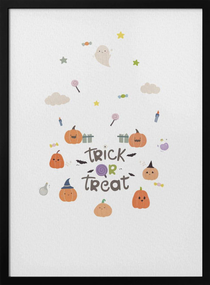 Little Pumpkin In the Halloween - Stretched Canvas, Poster or Fine Art Print I Heart Wall Art