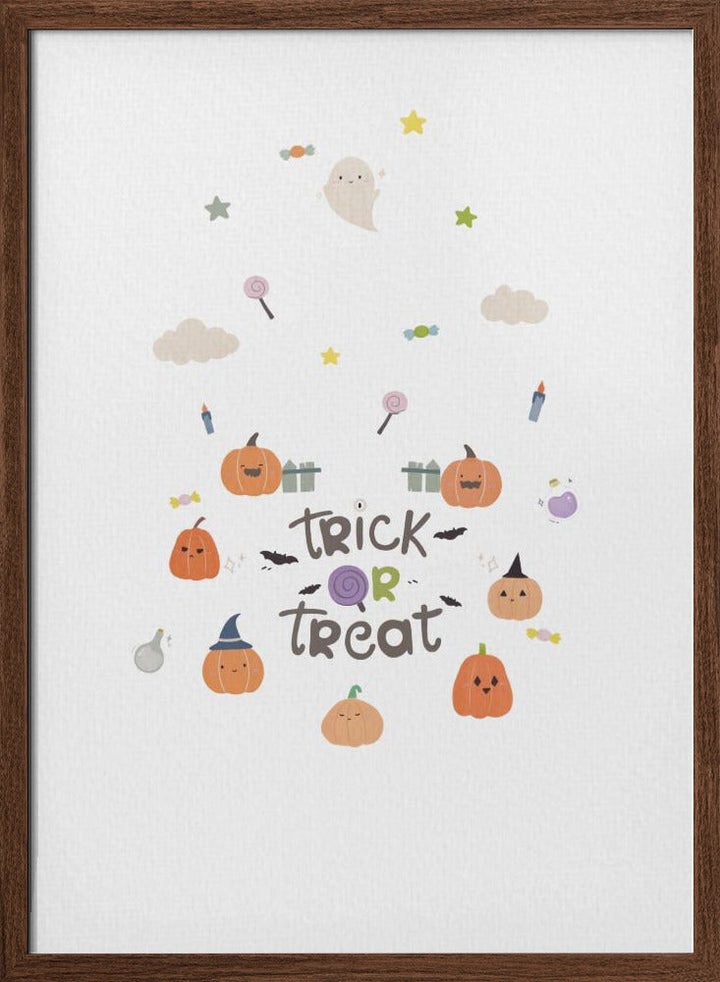 Little Pumpkin In the Halloween - Stretched Canvas, Poster or Fine Art Print I Heart Wall Art