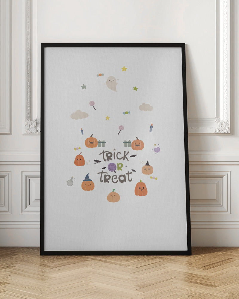 Little Pumpkin In the Halloween - Stretched Canvas, Poster or Fine Art Print I Heart Wall Art