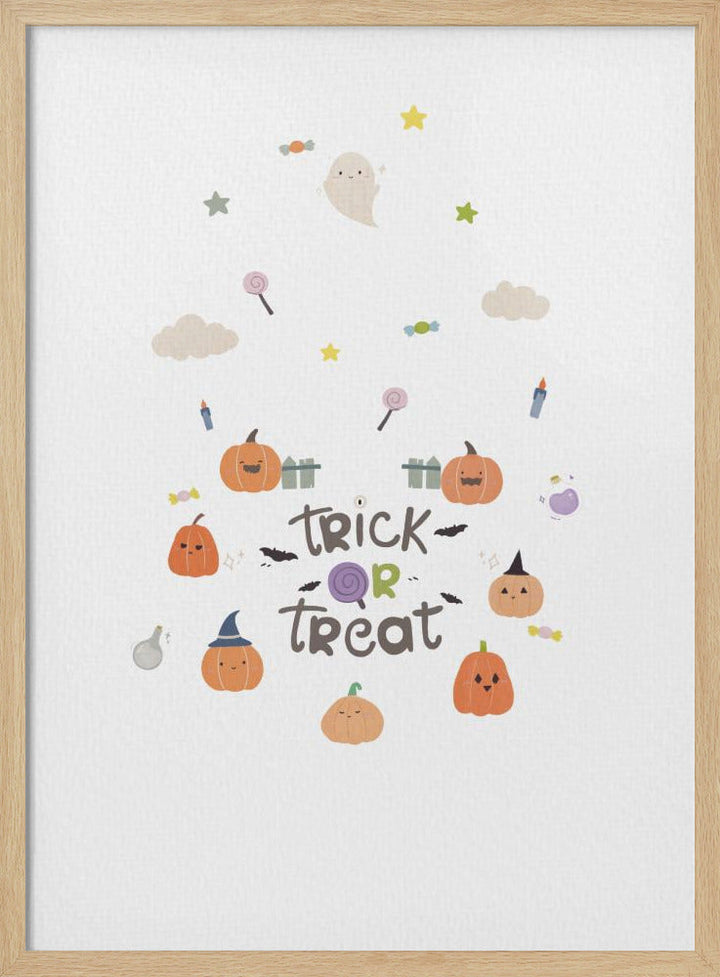 Little Pumpkin In the Halloween - Stretched Canvas, Poster or Fine Art Print I Heart Wall Art