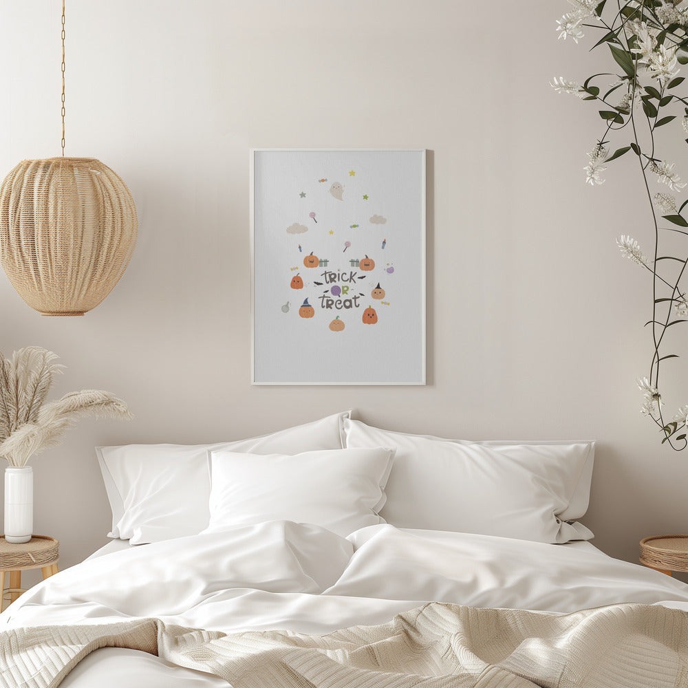 Little Pumpkin In the Halloween - Stretched Canvas, Poster or Fine Art Print I Heart Wall Art