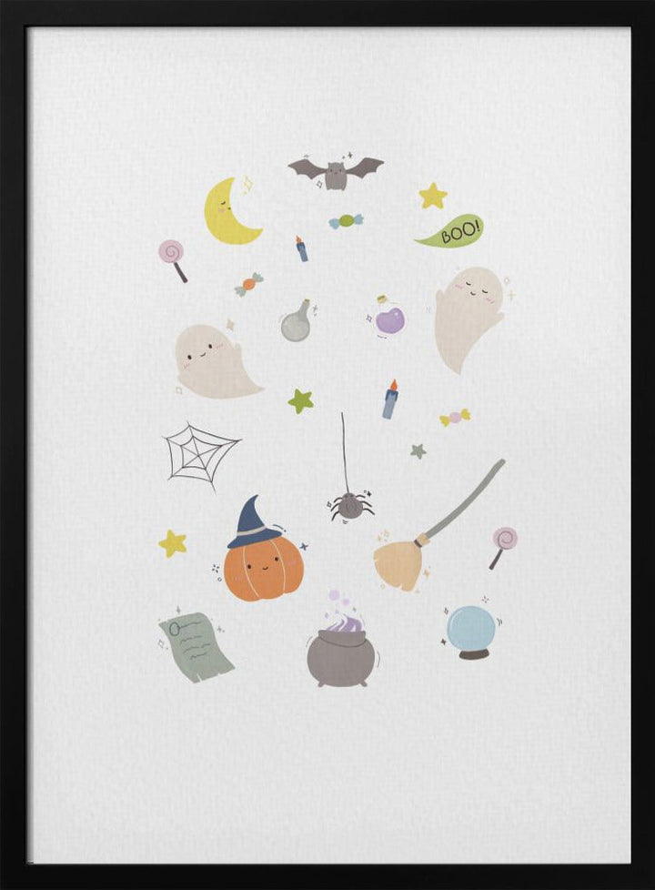 Little Pumpkin In the Halloween - Stretched Canvas, Poster or Fine Art Print I Heart Wall Art