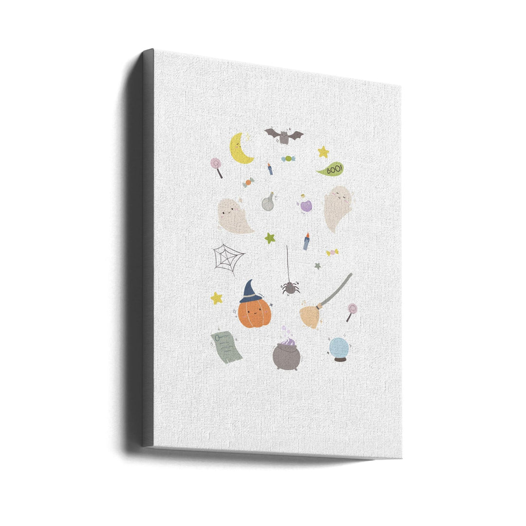 Little Pumpkin In the Halloween - Stretched Canvas, Poster or Fine Art Print I Heart Wall Art