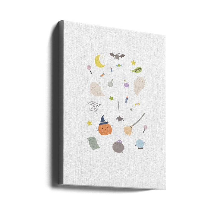 Little Pumpkin In the Halloween - Stretched Canvas, Poster or Fine Art Print I Heart Wall Art