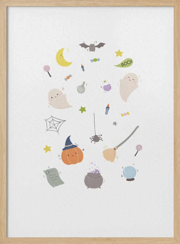 Little Pumpkin In the Halloween - Stretched Canvas, Poster or Fine Art Print I Heart Wall Art