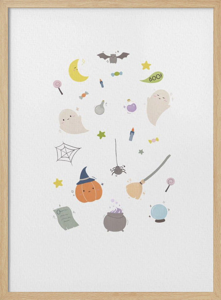 Little Pumpkin In the Halloween - Stretched Canvas, Poster or Fine Art Print I Heart Wall Art