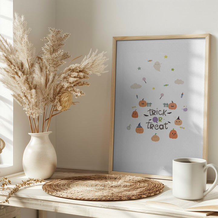 Little Pumpkin In the Halloween - Stretched Canvas, Poster or Fine Art Print I Heart Wall Art
