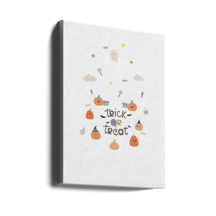 Little Pumpkin In the Halloween - Stretched Canvas, Poster or Fine Art Print I Heart Wall Art