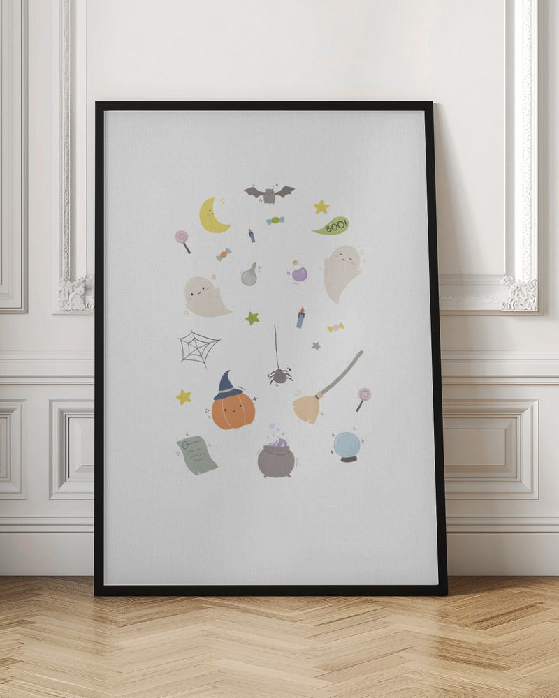 Little Pumpkin In the Halloween - Stretched Canvas, Poster or Fine Art Print I Heart Wall Art