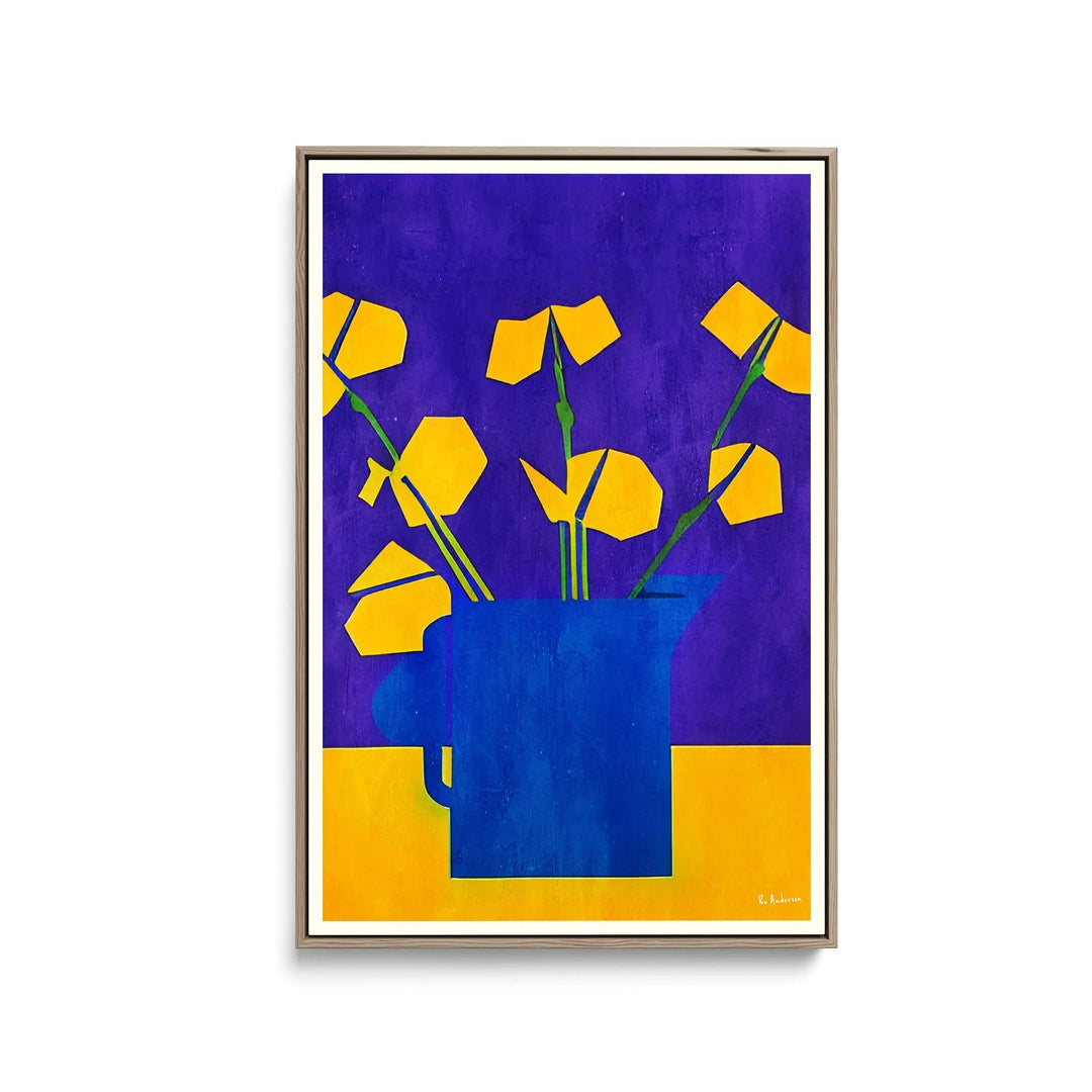 Little Sunflowers by Bo Anderson - Stretched Canvas Print or Framed Fine Art Print - Artwork I Heart Wall Art Australia 
