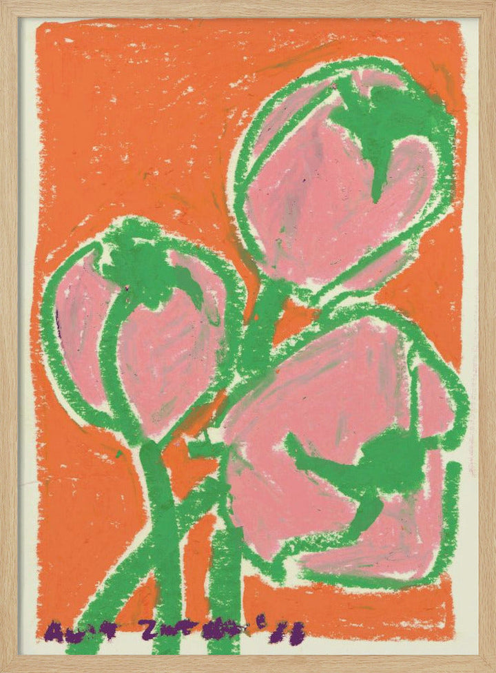 Little Tulips - Stretched Canvas, Poster or Fine Art Print I Heart Wall Art