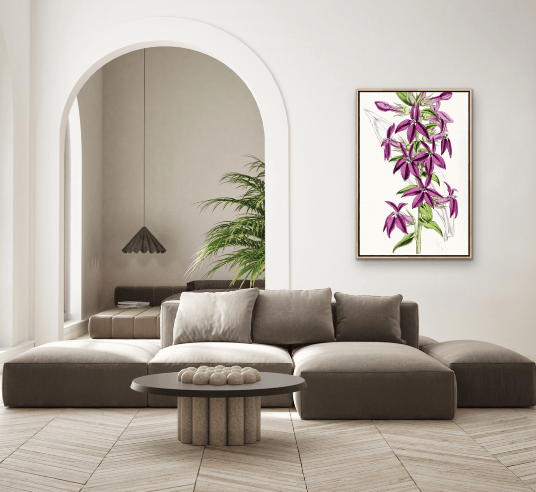 Lobelias from The Floral Magazine (1861 - 1881) by Worthington G. Smith, John N. Fitch and Walter H. Fitch - Botanical Illustration Stretched Canvas or Wall Art Print - I Heart Wall Art - Poster Print, Canvas Print or Framed Art Print