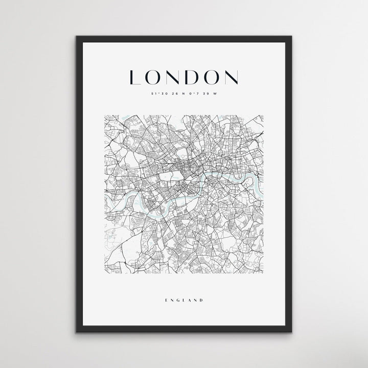 London City Map - Square City Map Stretched Canvas or Wall Art Print - I Heart Wall Art - Poster Print, Canvas Print or Framed Art Print