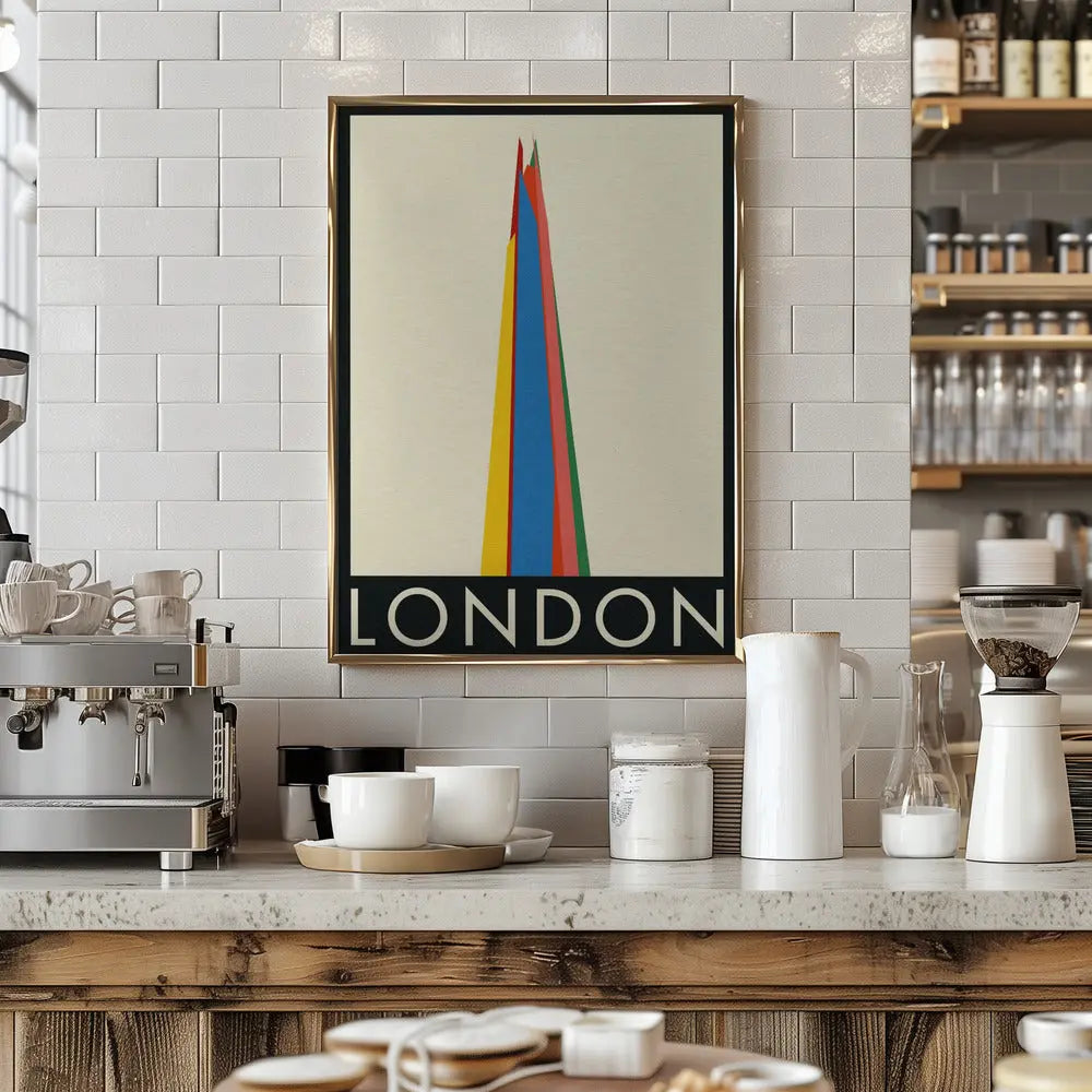 London the Shard - Stretched Canvas, Poster or Fine Art Print I Heart Wall Art