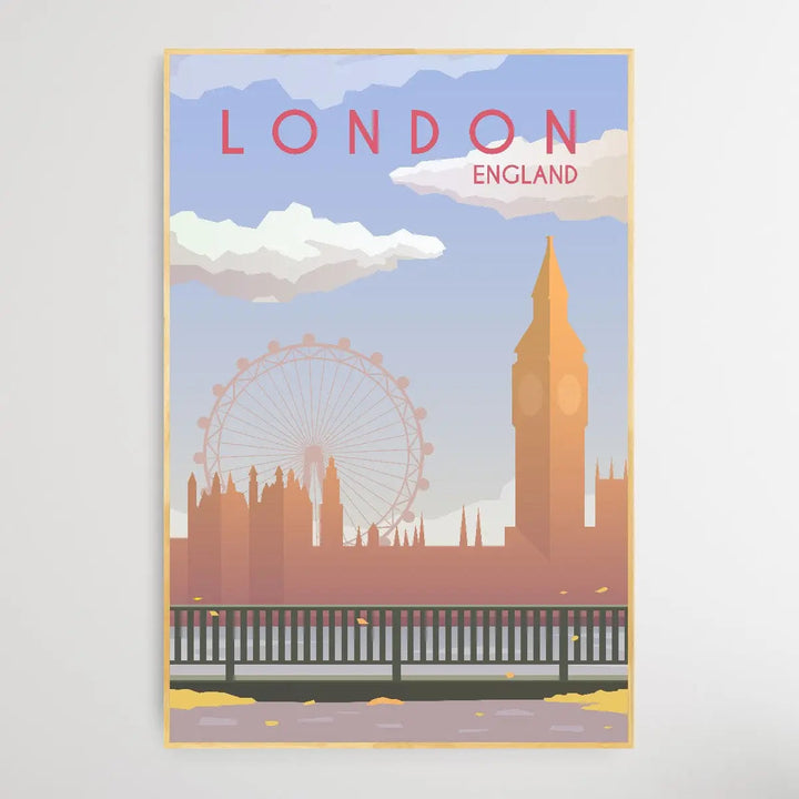 London - Vintage Style Travel Print - I Heart Wall Art