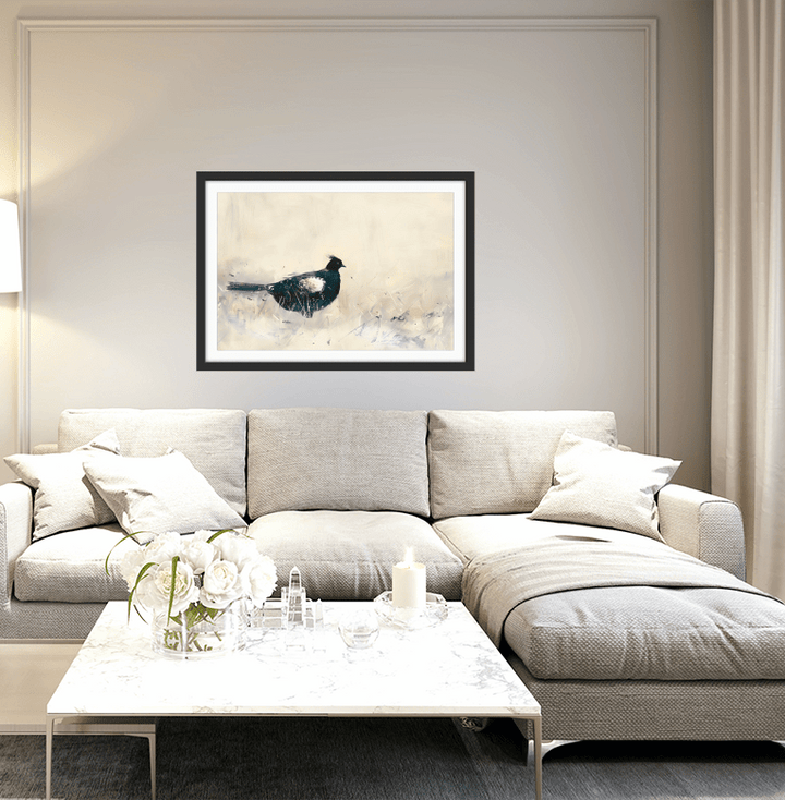 Lonely Birdie - Vintage Blackbird Stretched Canvas or Wall Art Print - I Heart Wall Art - Poster Print, Canvas Print or Framed Art Print