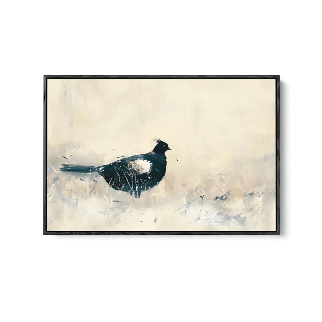 Lonely Birdie - Vintage Blackbird Stretched Canvas or Wall Art Print - I Heart Wall Art - Poster Print, Canvas Print or Framed Art Print