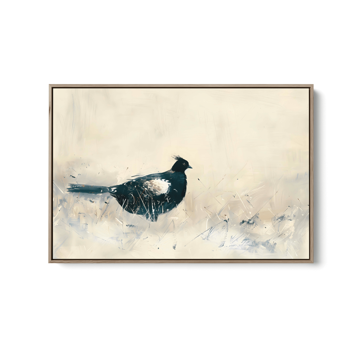 Lonely Birdie - Vintage Blackbird Stretched Canvas or Wall Art Print - I Heart Wall Art - Poster Print, Canvas Print or Framed Art Print