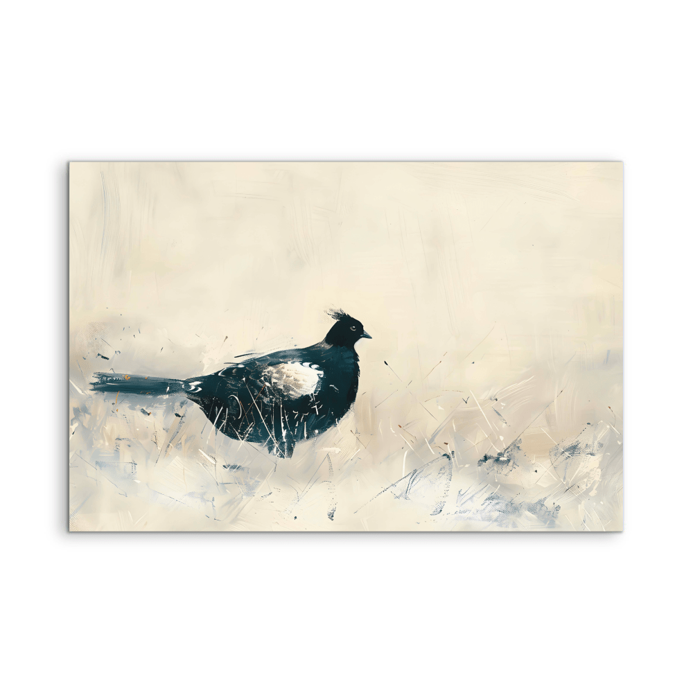Lonely Birdie - Vintage Blackbird Stretched Canvas or Wall Art Print - I Heart Wall Art - Poster Print, Canvas Print or Framed Art Print