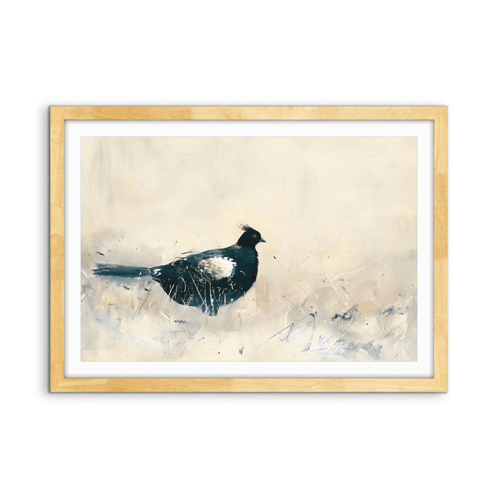 Lonely Birdie - Vintage Blackbird Stretched Canvas or Wall Art Print - I Heart Wall Art - Poster Print, Canvas Print or Framed Art Print