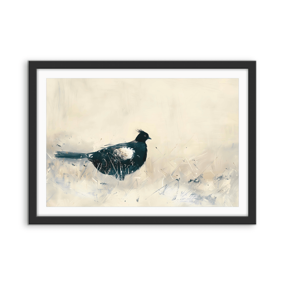 Lonely Birdie - Vintage Blackbird Stretched Canvas or Wall Art Print - I Heart Wall Art - Poster Print, Canvas Print or Framed Art Print