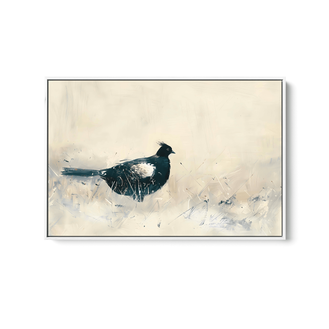 Lonely Birdie - Vintage Blackbird Stretched Canvas or Wall Art Print - I Heart Wall Art - Poster Print, Canvas Print or Framed Art Print