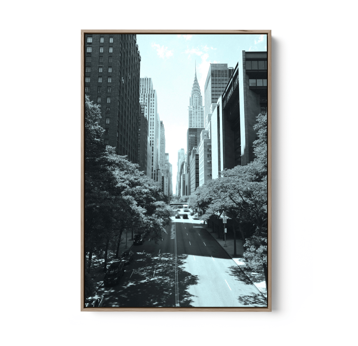 Look Down City Lane - Black and White Vintage Stretched Canvas or Fine Art Print - I Heart Wall Art - Poster Print, Canvas Print or Framed Art Print